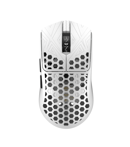 AKITSU MEDIUM 40g Carbon Fiber 8K Wireless Gaming Mouse -White