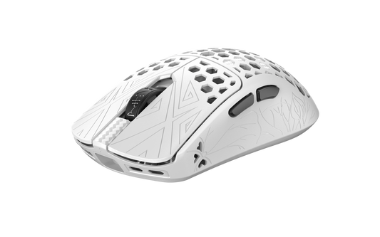 AKITSU MEDIUM 40g Carbon Fiber 8K Wireless Gaming Mouse -White